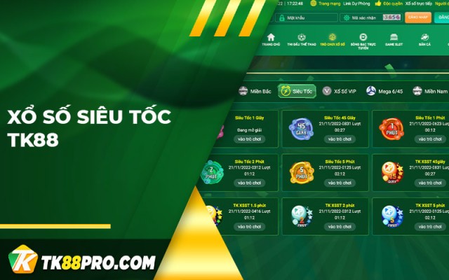 xổ số siêu tốc tk88